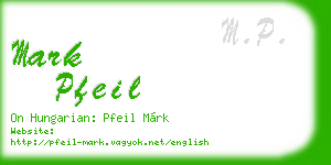 mark pfeil business card